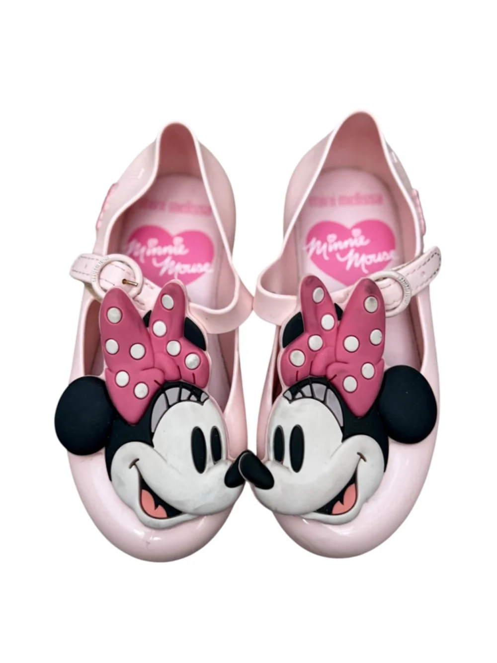 Mini Melissa x Disney Minnie Mouse Pink Jelly Mary Jane Shoes Girls Size 10